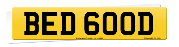 Registration number BED 600D